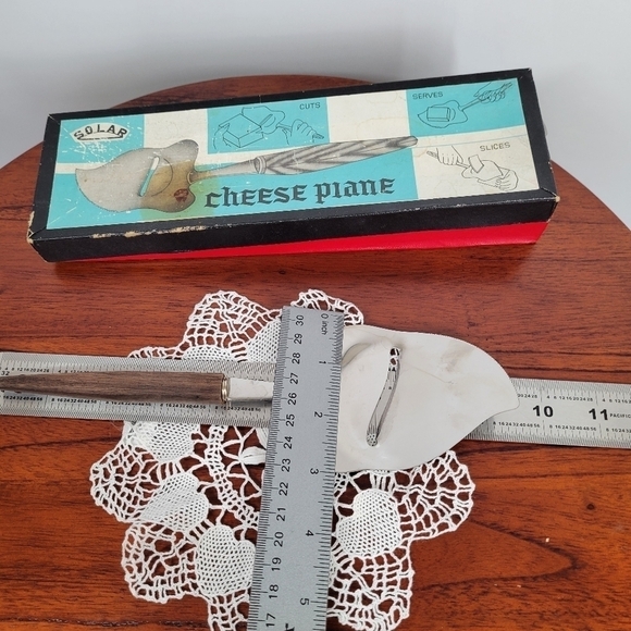 Vtg‎ Solar Cheese Plane Slicer Cutter Server w/ Original Box Mid Century Modern - Picture 12 of 12